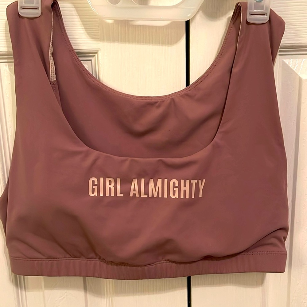 Fabletics Sports Bra “Girl Almighty” Dusty Mauve, Size XL-XXL